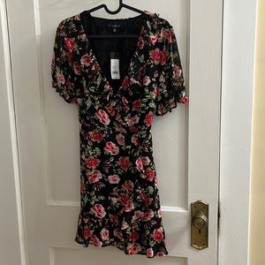 Sheer lined floral dress